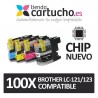 PACK 100 Brother LC-121/123 compatible (ELIJA COLORES)