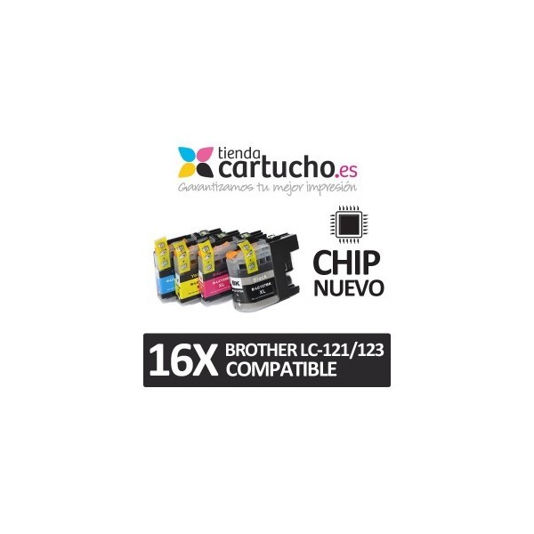 PACK 16 Brother LC-121/123 compatible (ELIJA COLORES)