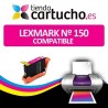 CARTUCHO COMPATIBLE MAGENTA LEXMARK Nº 150XL