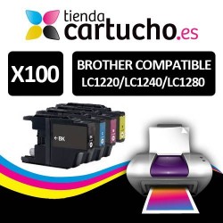 PACK 100 Brother LC1280 / LC1240 / LC1220 compatible (ELIJA COLORES)