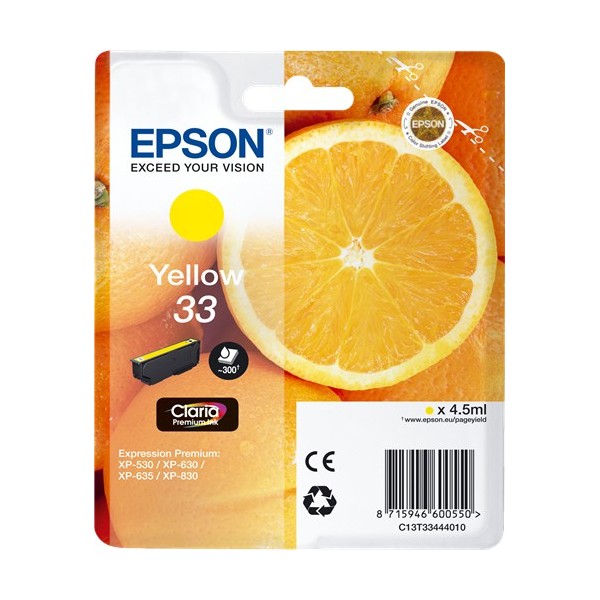 Epson 33 Amarillo, Cartucho de tinta original