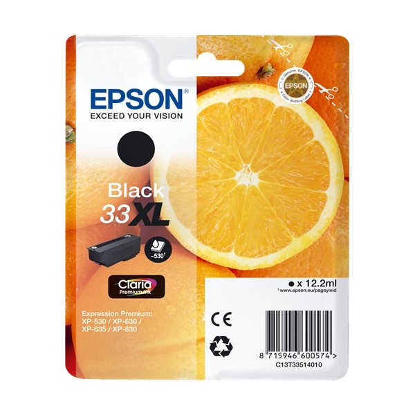 Epson 33XL Negro, Cartucho de tinta original 