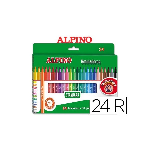 Alpino - Estuche 12 rotuladores standard de colores