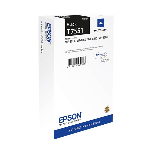 Cartucho Original Epson T7551 negro