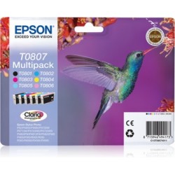 EPSON ORIGINAL T0807 Pack Negro + Colores