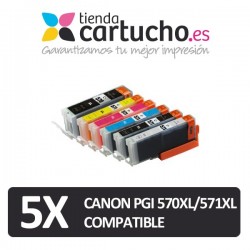 5 cartouches compatibles Canon PGI-570 CLI-571 - www.cartouches