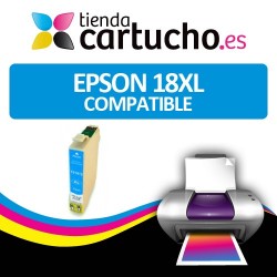 EPSON 18XL CYAN Compatible ref. T1812 para impresoras Epson Expression Home XP-102, XP-202, XP-205, XP-30, XP-305, XP-405