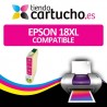EPSON 18XL MAGENTA Compatible ref. T1813 para impresoras Epson Expression Home XP-102, XP-202, XP-205, XP-30, XP-305, XP-405