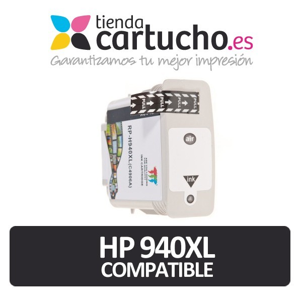 HP 940XL NEGRO (68ml.) CARTUCHO RECICLADO CON CHIP (SUSTITUYE CARTUCHO ORIGINAL REF. C4906AE ) HP 940XL NEGRO (68ml.) CARTUCHO RECICLADO CON CHIP (SUSTITUYE CARTUCHO ORIGINAL REF. C4906AE )