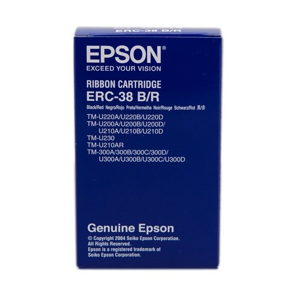 Cinta Epson ERC38 Original Negro-Rojo