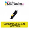 CARTUCHO COMPATIBLE CANON CLI-571XL ALTA CAPACIDAD AMARILLO