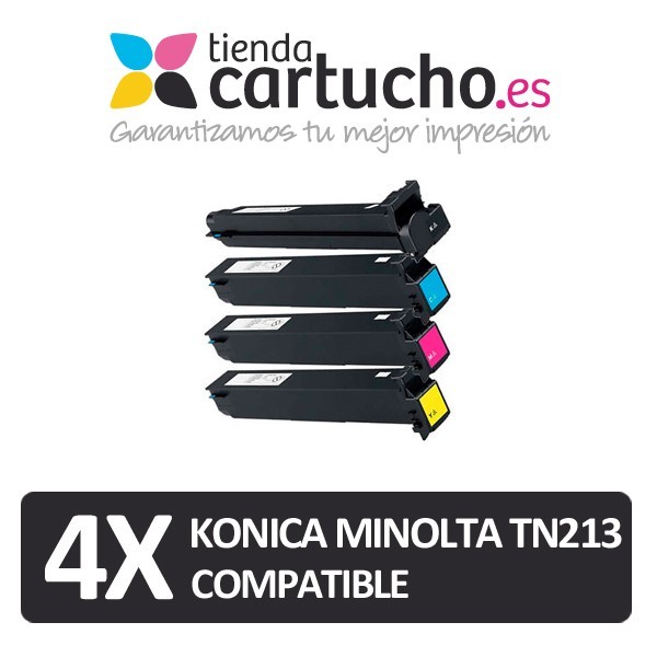 Pack 4 Toner Konica Minolta TN213 compatible (Elija colores) 