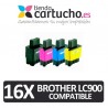 PACK 16 (ELIJA COLORES) CARTUCHOS COMPATIBLES BROTHER LC-900