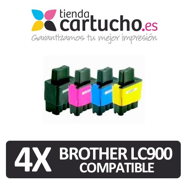 PACK 4 (ELIJA COLORES) CARTUCHOS COMPATIBLES BROTHER LC-900