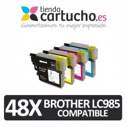 PACK 48 (ELIJA COLORES) CARTUCHOS COMPATIBLES BROTHER LC-985