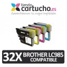 PACK 32 (ELIJA COLORES) CARTUCHOS COMPATIBLES BROTHER LC-985