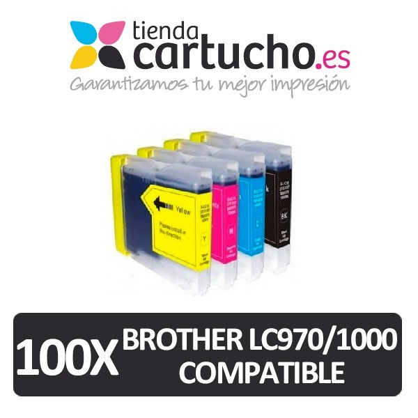 PACK 100 (ELIJA COLORES) CARTUCHOS COMPATIBLES BROTHER LC-970 LC-1000