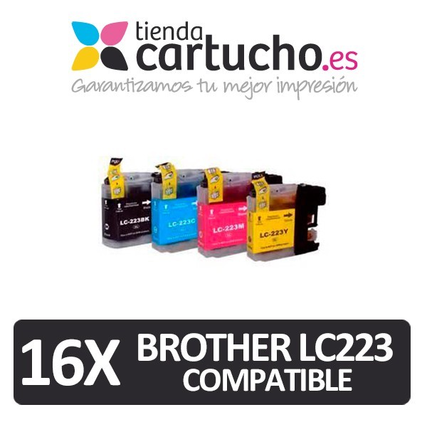 PACK 16 Brother LC-223 compatible (ELIJA COLORES) NUEVO CHIP