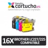 PACK 16 Brother LC-225/227 compatible (ELIJA COLORES)