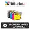 PACK 8 Brother LC-225/227 compatible (ELIJA COLORES)