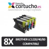 PACK 8 Brother LC1280 / LC1240 / LC1220 compatible (ELIJA COLORES)