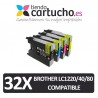 PACK 32 Brother LC1280 / LC1240 / LC1220 compatible (ELIJA COLORES)
