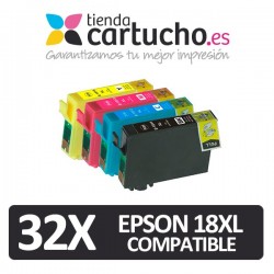 PACK 32 EPSON 18XL compatibles (ELIJA COLORES)