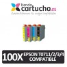 PACK100 (ELIJA COLORES) CARTUCHOS COMPATIBLES EPSON T0711/2/3/4