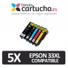 Pack 5 Epson 33XL Compatibles (Elija colores)