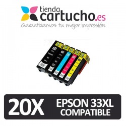 Pack 20 Epson 33XL Compatibles (Elija colores)