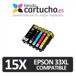 Pack 15 Epson 33XL Compatibles (Elija colores)