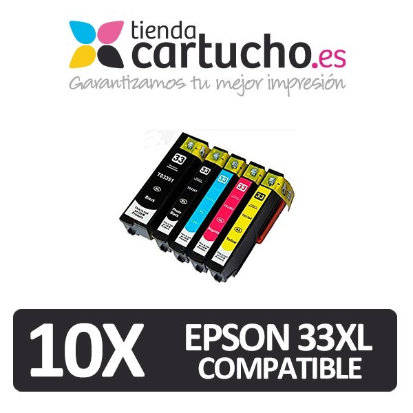 Pack 10 Epson 33XL Compatibles (Elija colores)