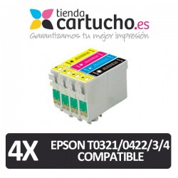 PACK 4 (ELIJA COLORES) CARTUCHOS COMPATIBLES EPSON T0321/422/423/424
