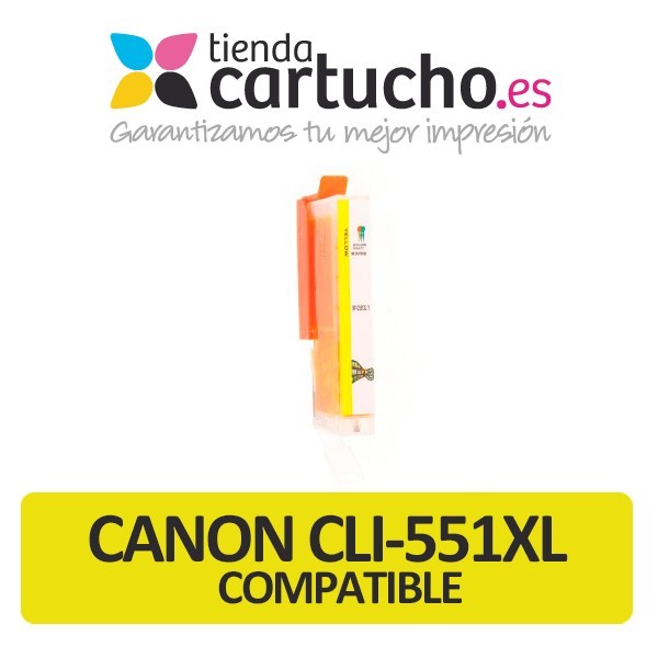 Cartucho Compatible CANON CLI-551XL AMARILLO para impresoras PIXMA iP7250 / MG5450 / MG6350