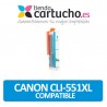 Cartucho Compatible CANON CLI-551XL CYAN para impresoras PIXMA iP7250 / MG5450 / MG6350