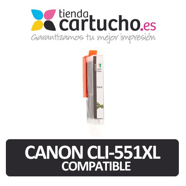 Cartucho Compatible CANON CLI-551XL NEGRO para impresoras PIXMA iP7250 / MG5450 / MG6350