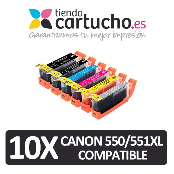 Pack 10 cartuchos compatibles Canon PGI-550XL / CLI-551XL