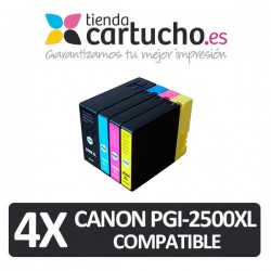 Pack 4 cartuchos compatibles Canon PGI-2500XL