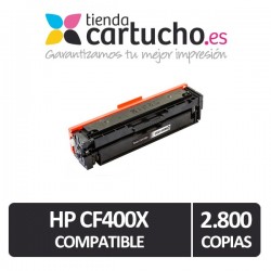 Toner NEGRO HP 201X compatible de alta capacidad - (CF400X)