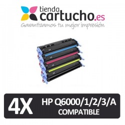 PACK 4 (ELIJA COLORES) CARTUCHOS COMPATIBLES HP Q6000/1/2/3