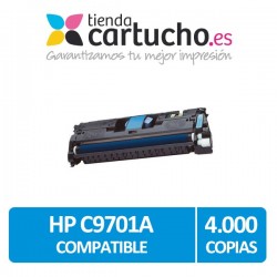 Toner CYAN HP C9701A compatible, sustituye al toner original C9701A