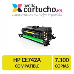 Toner HP CE742A Amarillo compatible