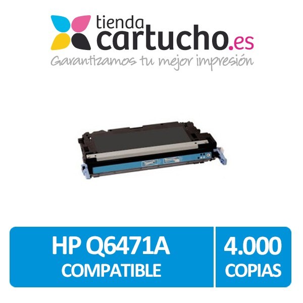 Toner CYAN HP Q6471A / CANON 717C compatible, sustituye al toner original Q6471A
