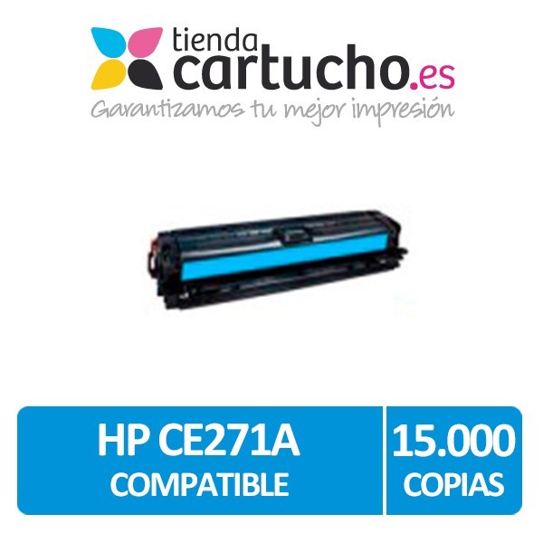 HP toner CYAN CE271A (650A) compatible para impresoras HP Color Laserjet CP5520 / CP5525 / CP5525N / CP5525DN / CP5525XH