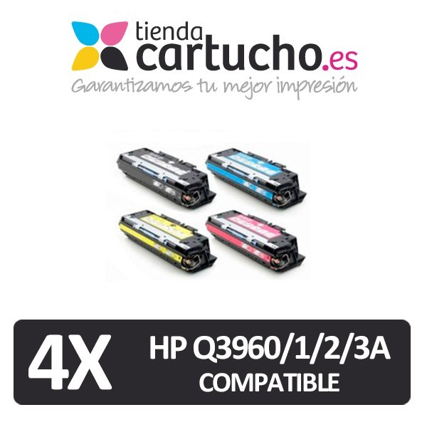 PACK 4 (ELIJA COLORES) Toner Compatibles HP Q3960/1/2/3 / C9700/1/2/3 - Canon CRG 701 / EP-87