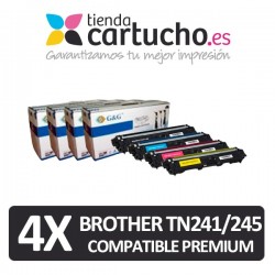 Pack 4 Brother TN241/245 Compatible Premium (elija colores)