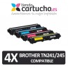 PACK 4 TONER COMPATIBLES BROTHER TN 241 / TN 245  (ELIJA COLORES)