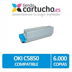 Toner CYAN OKI C5850/C5950 compatible, sustituye al toner original OKI 43865723