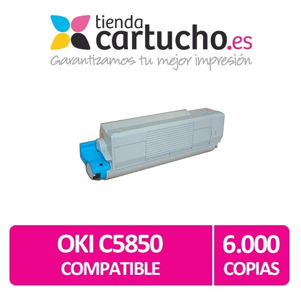 Toner MAGENTA OKI C5850/C5950 compatible, sustituye al toner original OKI 43865722