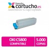 Toner MAGENTA OKI C5800/C5900 compatible, sustituye al toner original OKI 43324422